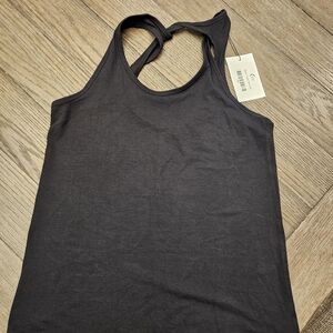 ZYIA Black Twist Tank Top